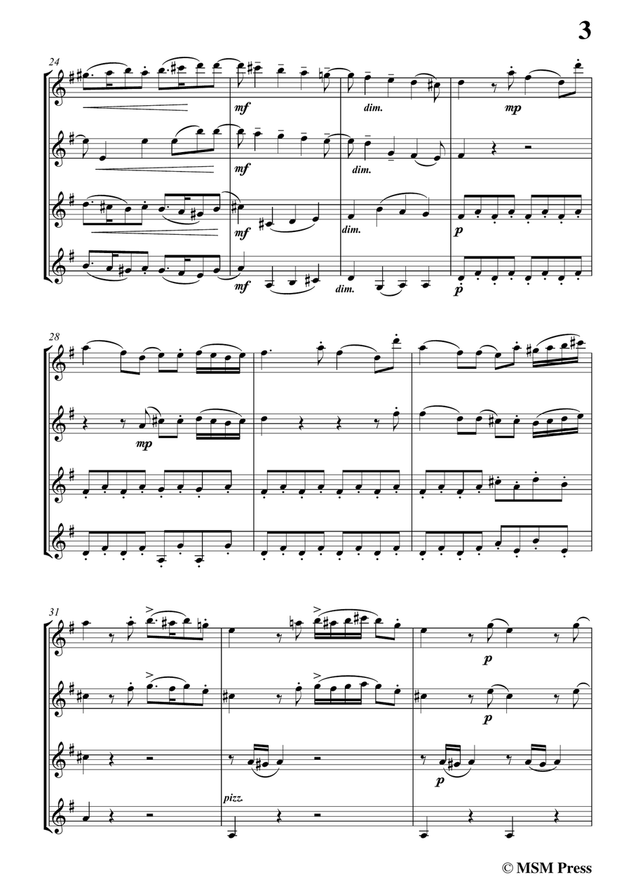 Lachner-Violin Quartet,Op.107 in G Major,for Vier Violinen Violin Solo scores gallery preview page 5