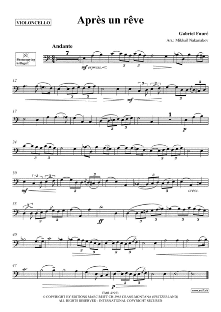 Apres un reve Piano Accompaniment scores gallery preview page 2