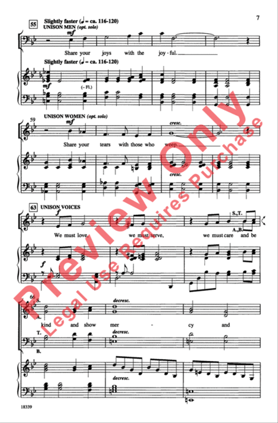 Love One Another Love One Another 4-Part scores gallery preview page 7