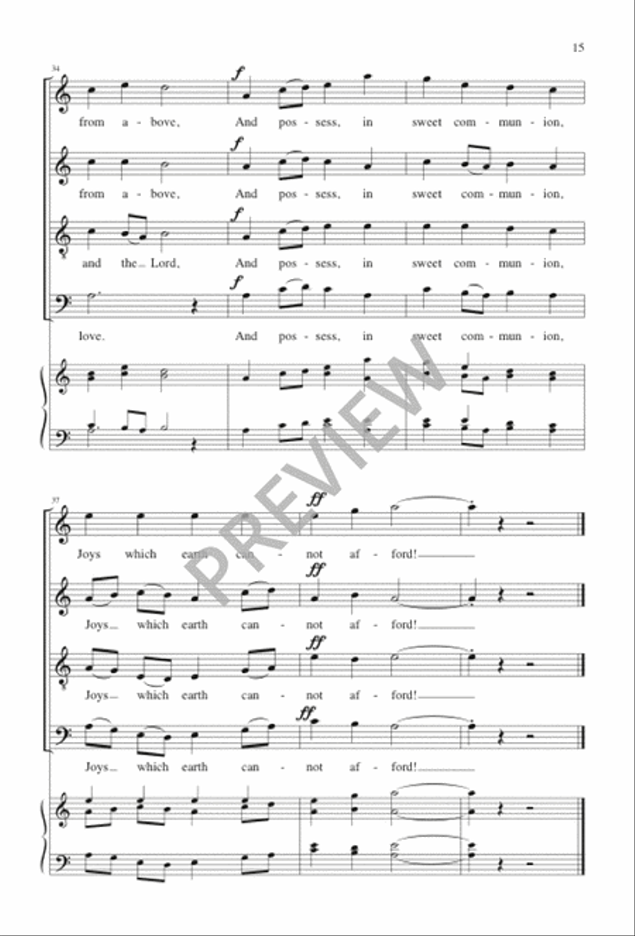 Three Hymn Arrangements from Sacred Harp 4-Part scores gallery preview page 15