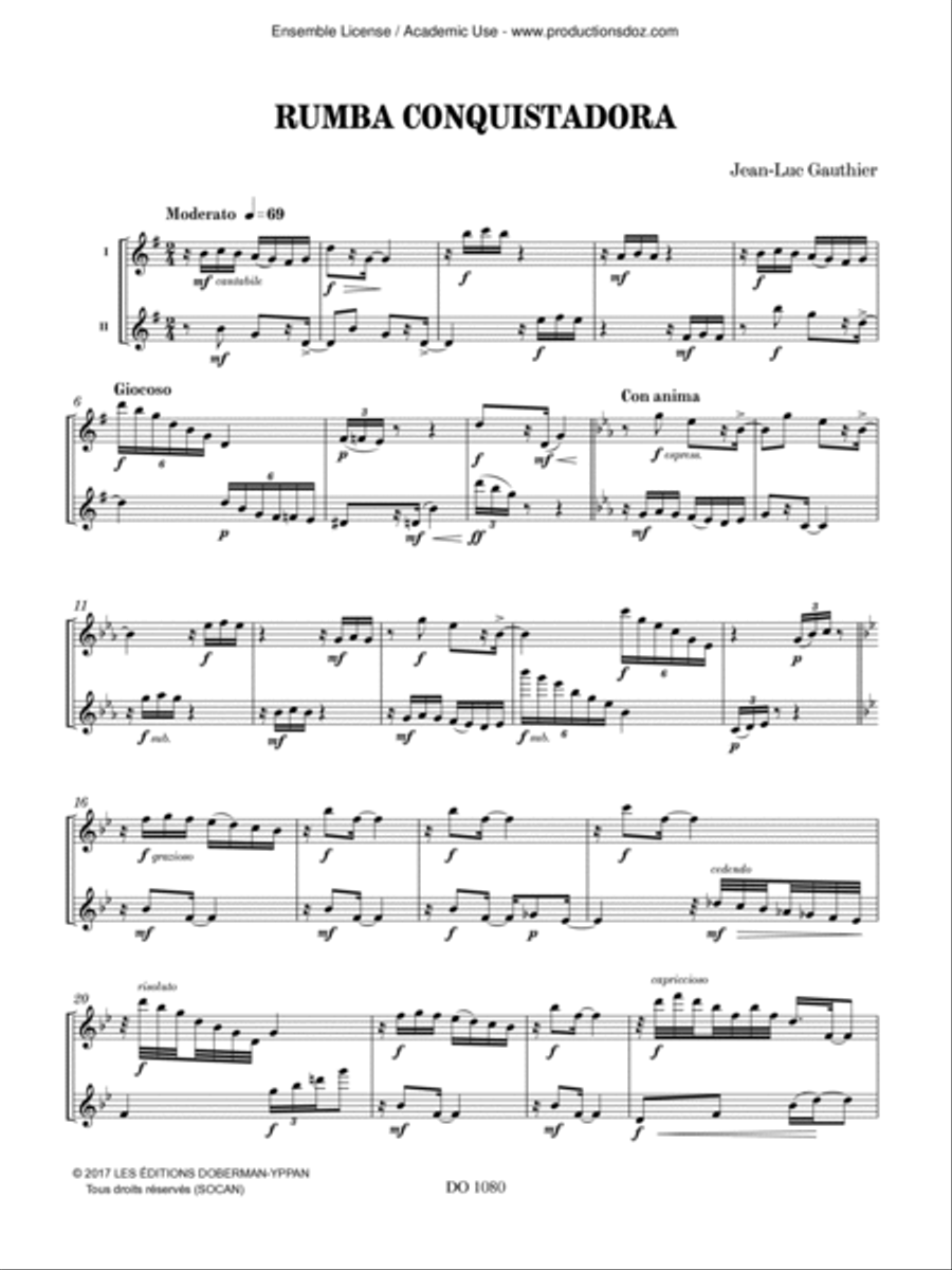 Rumba conquistadora Rumba conquistadora Flute Duet scores gallery preview page 2