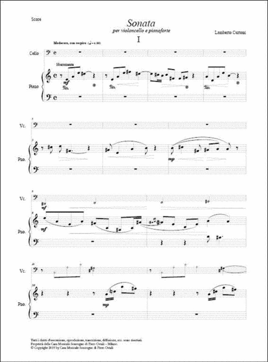 Sonata Per Violoncello E Pianoforte