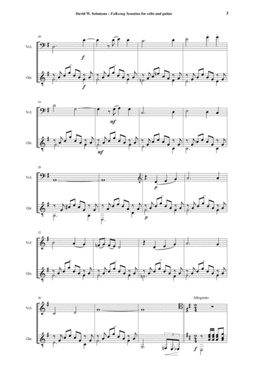 David Warin Solomons: Folksong Sonatina for cello and guitar image number null