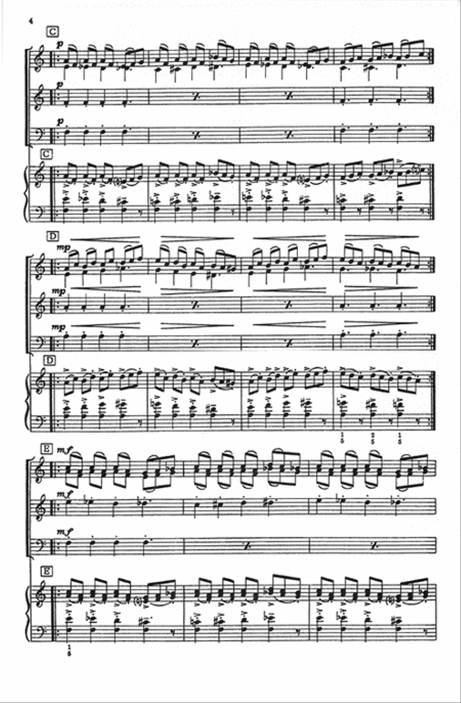 Blue Rondo A La Turk - SATB Parts Only 4-Part scores gallery preview page 3