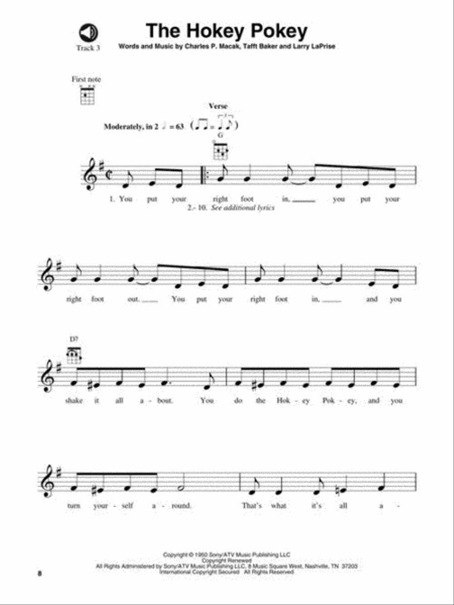 Children's Songs Ukulele scores gallery preview page 5
