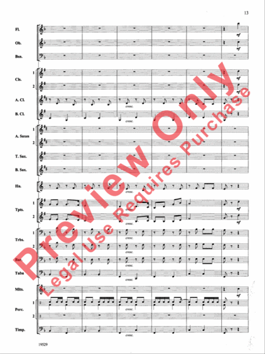 The Road Unknown Concert Band scores gallery preview page 14