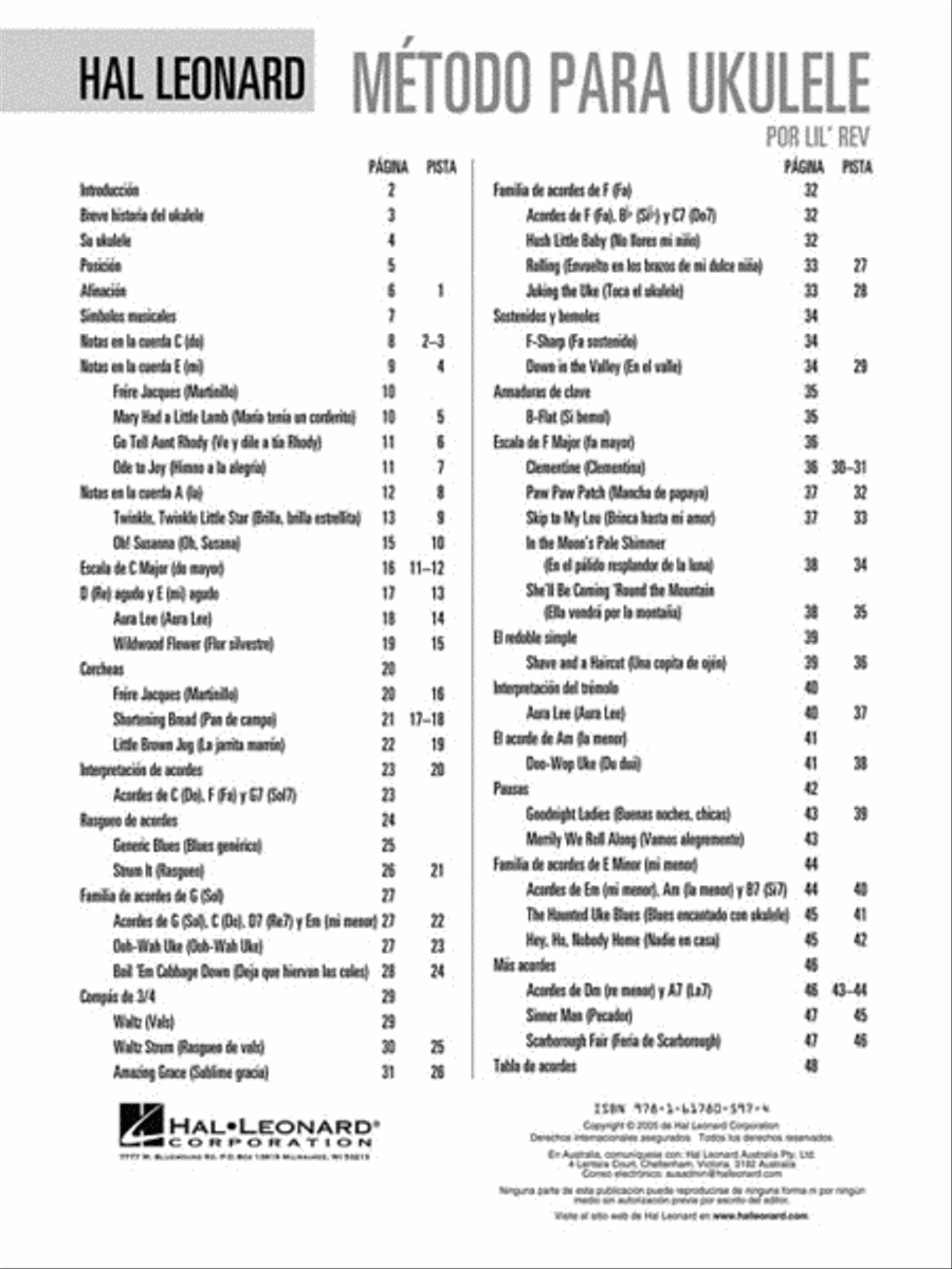 Método para Ukulele Libro 1 Ukulele scores gallery preview page 3