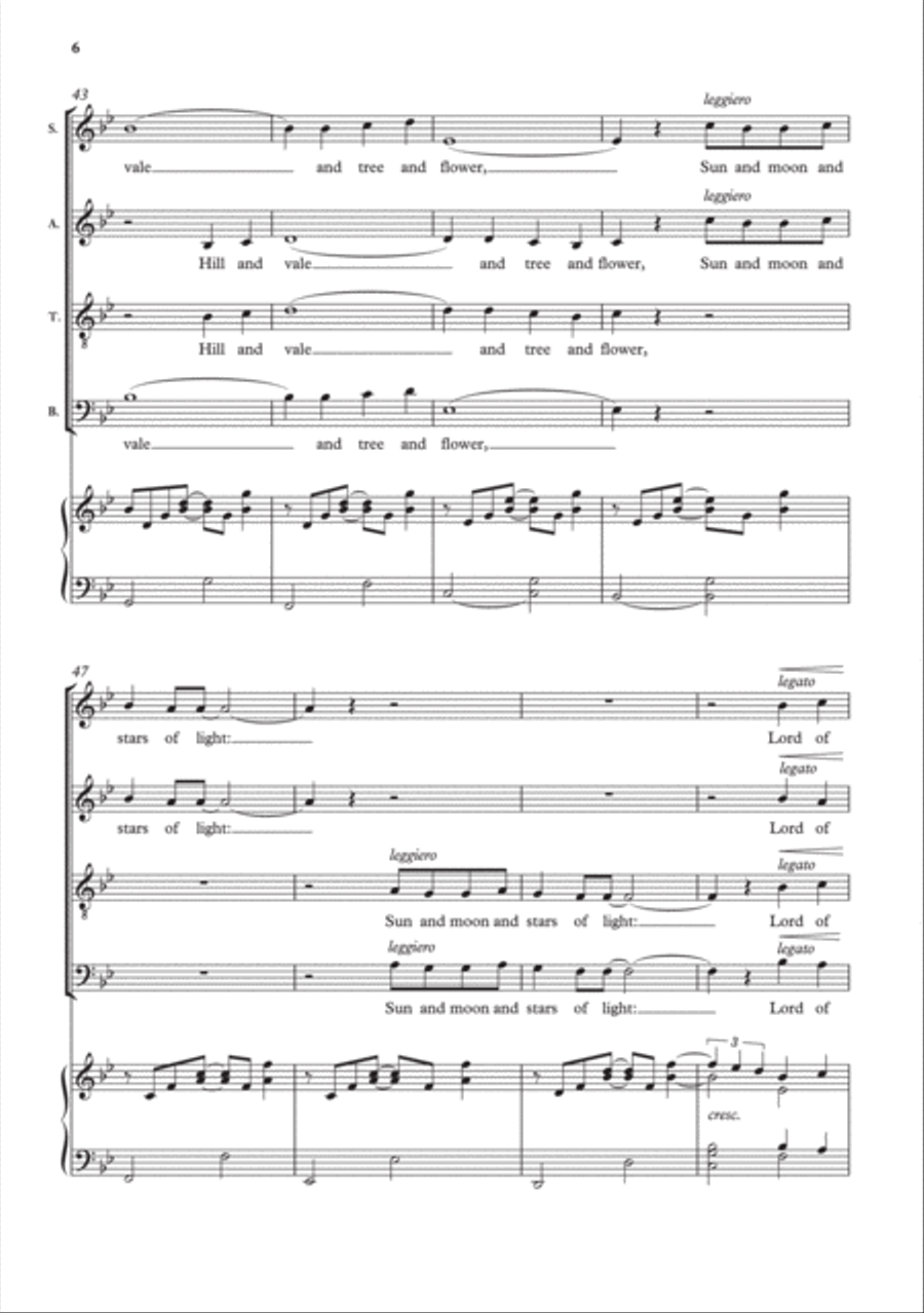 For the beauty of the earth 4-Part scores gallery preview page 6