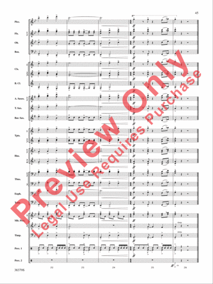 Vision Quest Concert Band scores gallery preview page 46