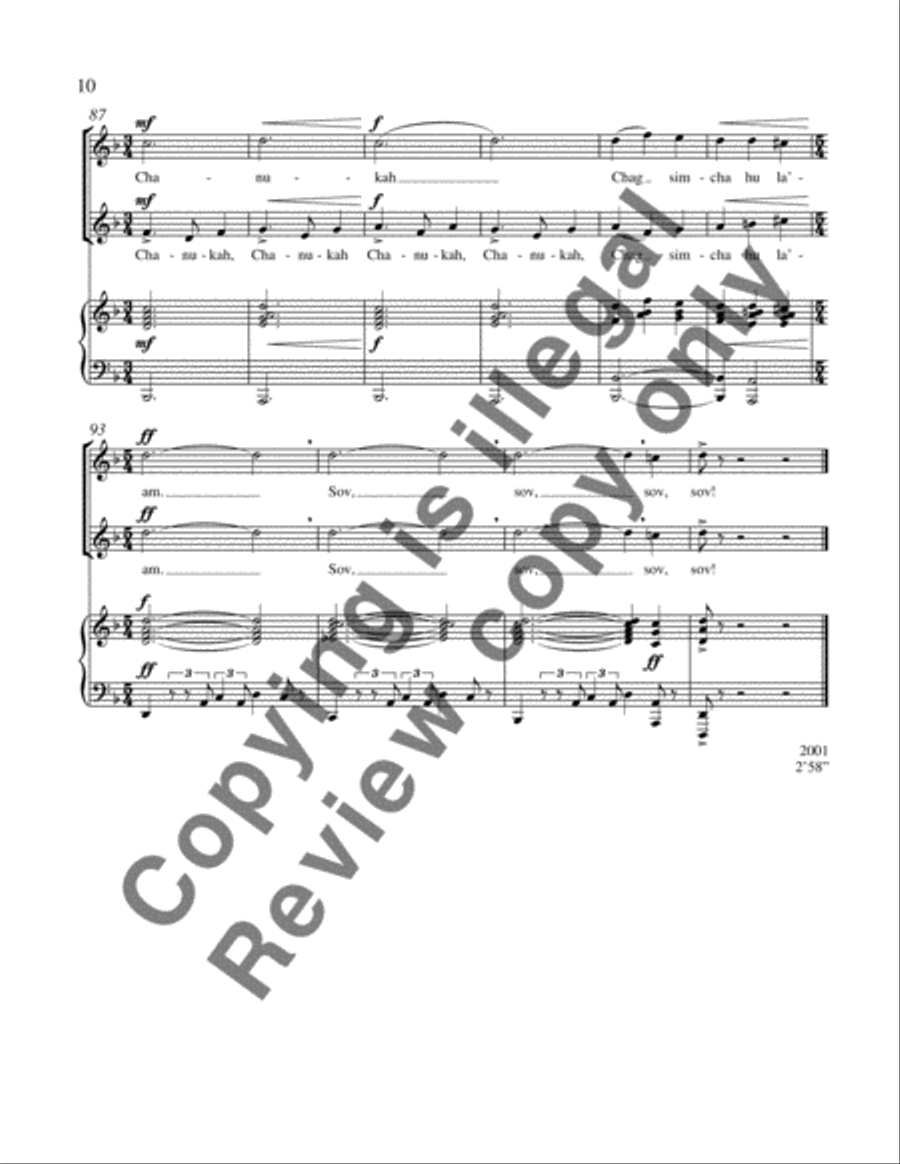 Five-Sided S'vivon (Choral Score)