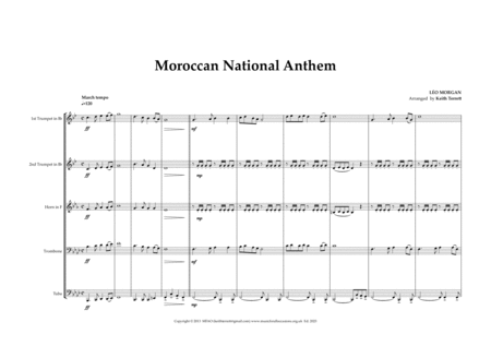 Moroccan National Anthem for Brass Quintet image number null
