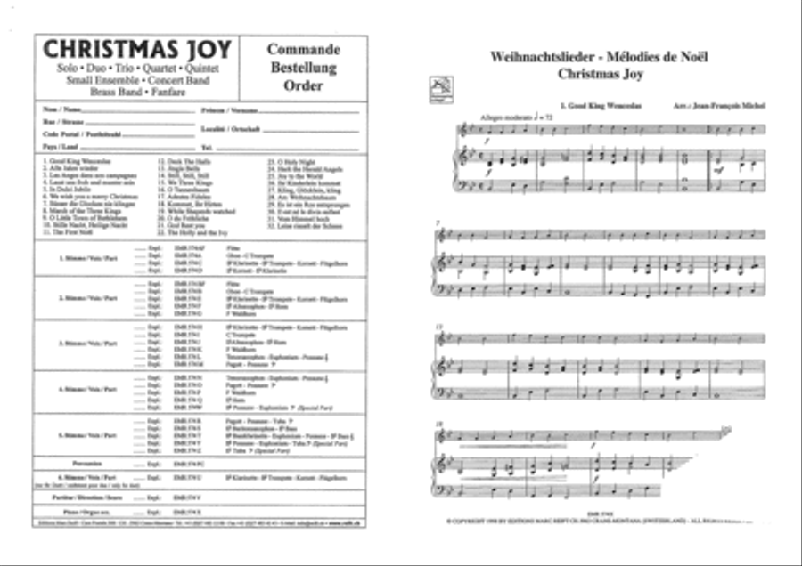 Christmas Joy / 32 Weihnachtsmelodien / Christmas Carols / Melodies de Noel Concert Band scores gallery preview page 2