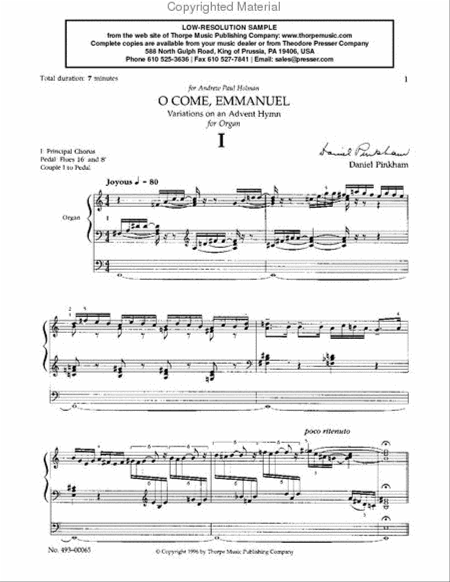 O Come, Emmanuel Chamber Music scores gallery preview page 2