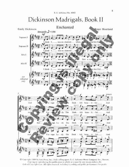 Dickinson Madrigals, Book II