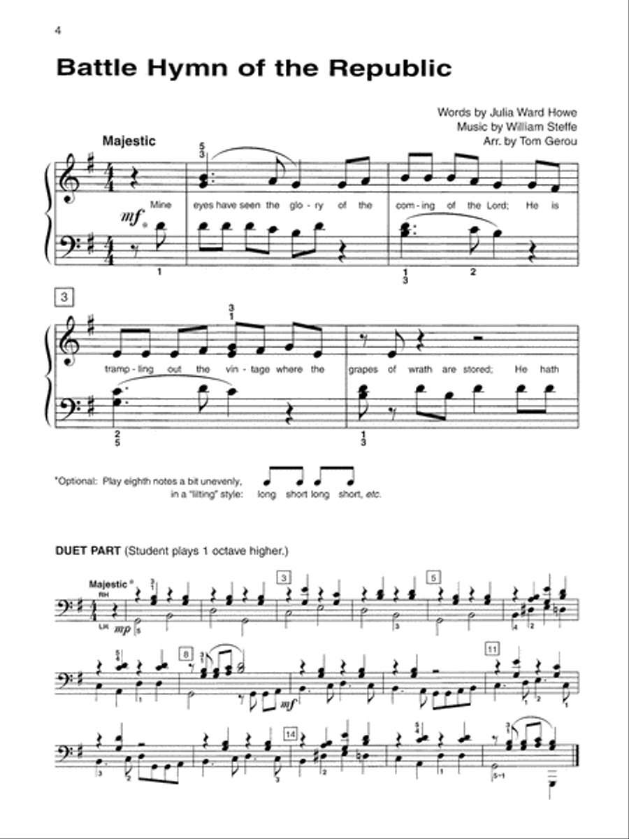 Alfred's Basic Piano Course Patriotic Solo Book, Level 2 Piano Method scores gallery preview page 4