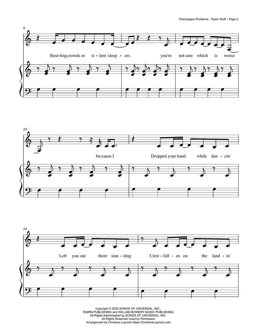 Champagne Problems Voice scores gallery preview page 2