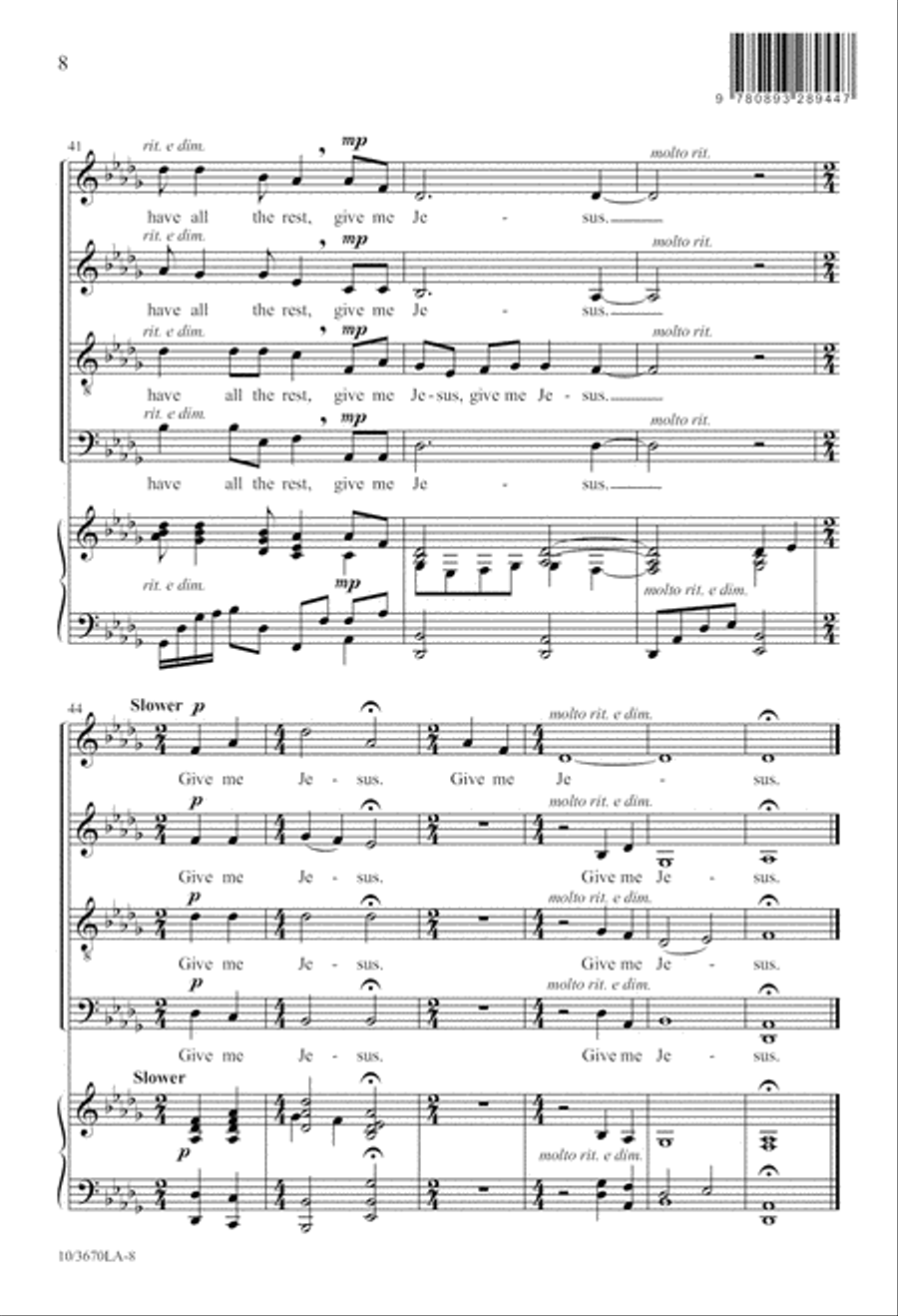 Give Me Jesus 4-Part scores gallery preview page 9