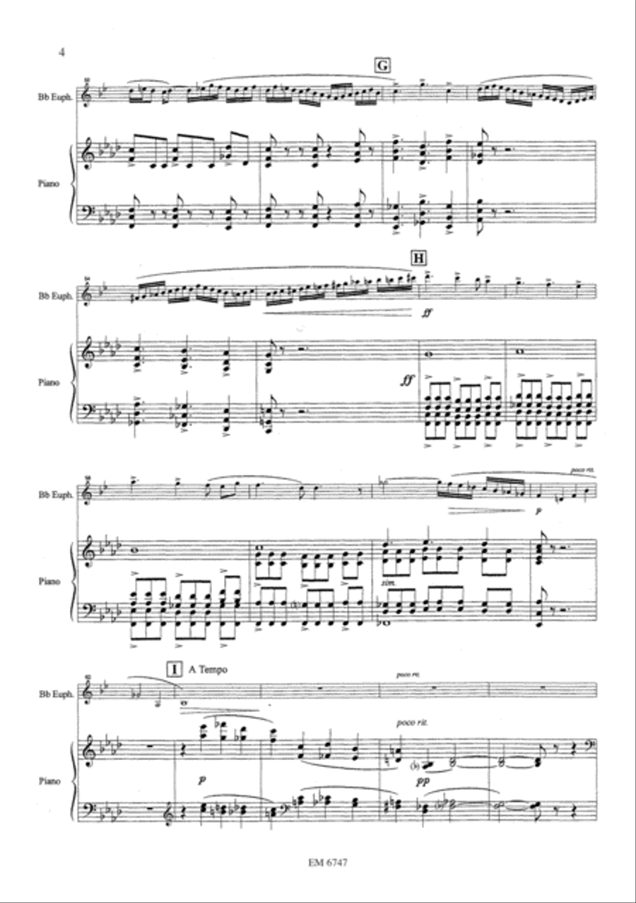 Euphonium Concerto for Euphonium and Piano Euphonium scores gallery preview page 5