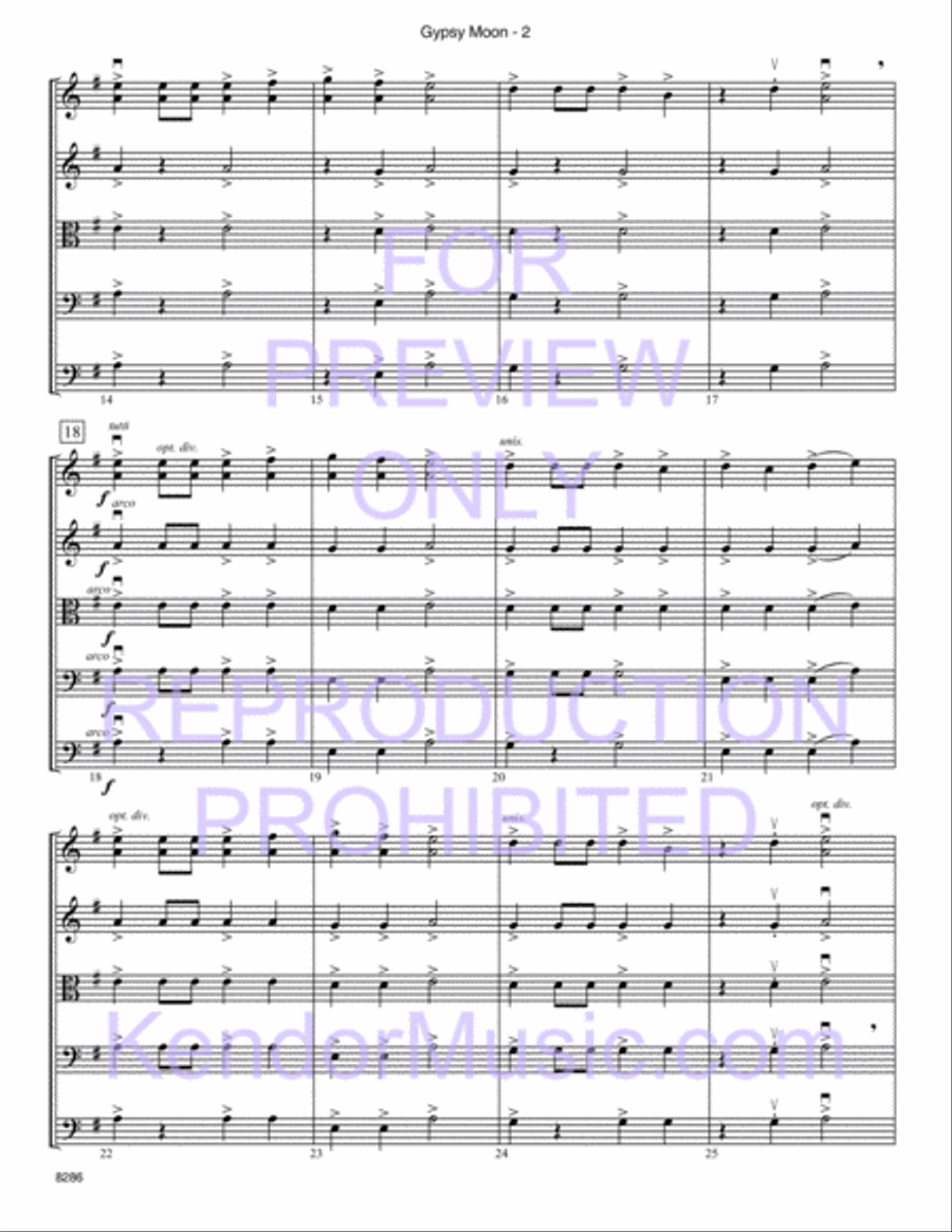 Gypsy Moon Gypsy Moon String Orchestra scores gallery preview page 3