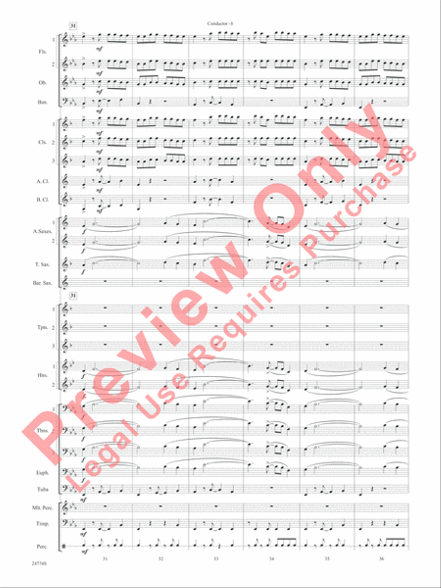 The Magnificent Seven Concert Band scores gallery preview page 9