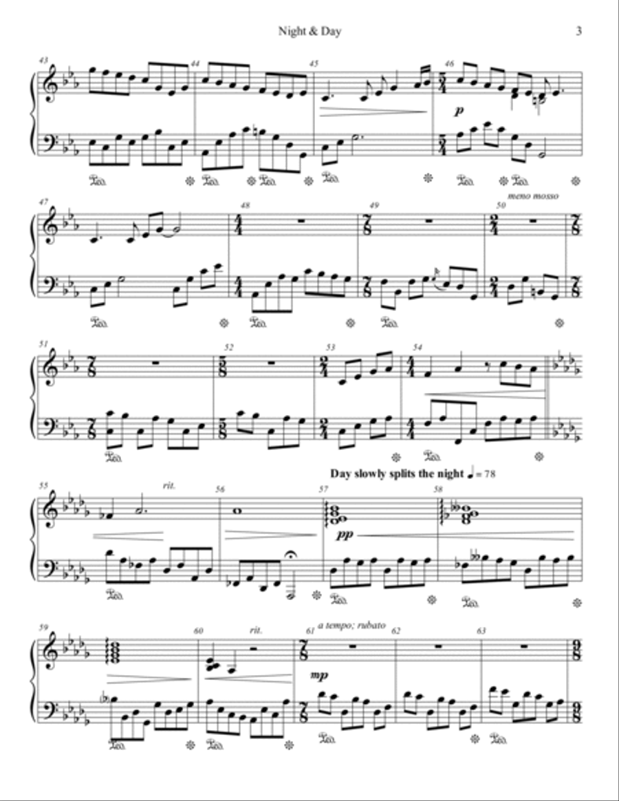 Night & Day Piano Solo scores gallery preview page 3
