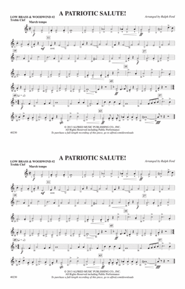 A Patriotic Salute!: Low Brass & Woodwinds #2 - Treble Clef