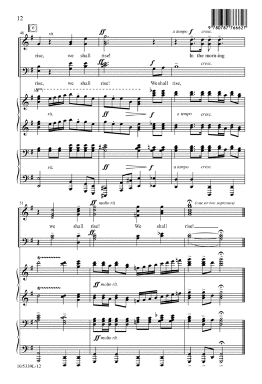 Hallelujah, We Shall Rise 4-Part scores gallery preview page 12