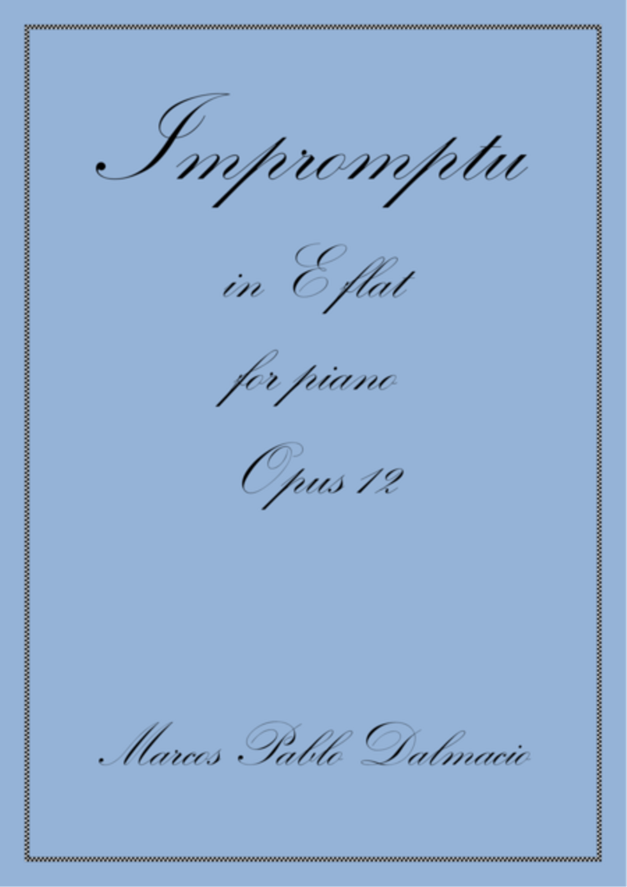 Impromptu in E flat for Piano Opus 12 Piano Solo scores gallery preview page 1