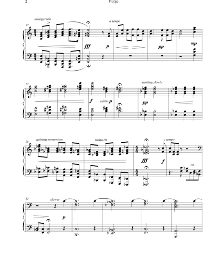 Purge Piano Solo scores gallery preview page 2