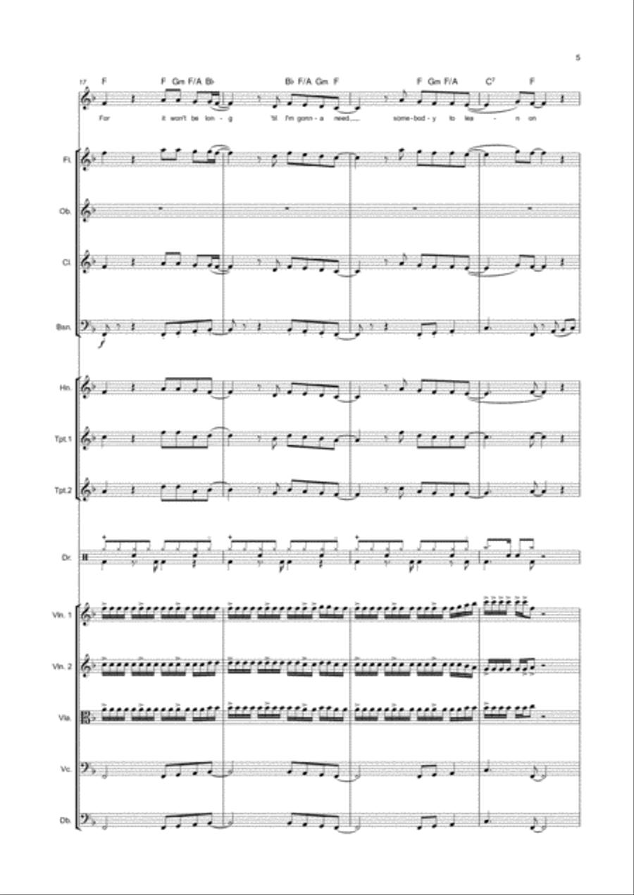 Lean On Me Large Ensemble scores gallery preview page 5