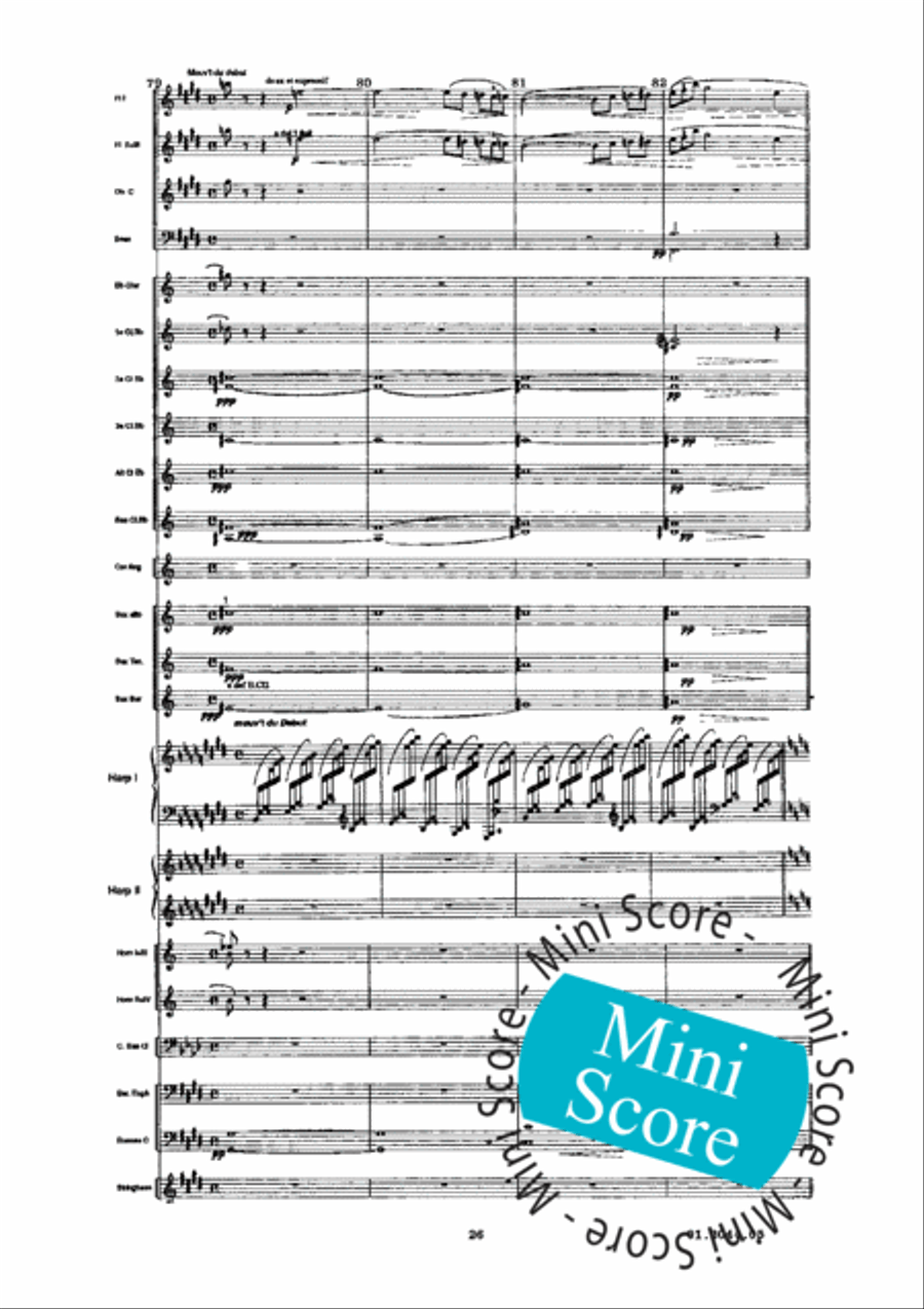 Prelude a L'Apres-Midi D'un Faune Concert Band scores gallery preview page 30