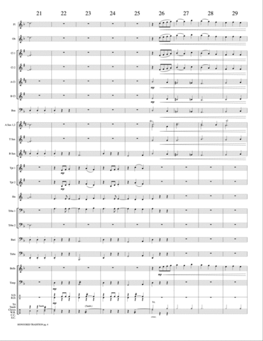 Honoured Tradition: Score Concert Band scores gallery preview page 6