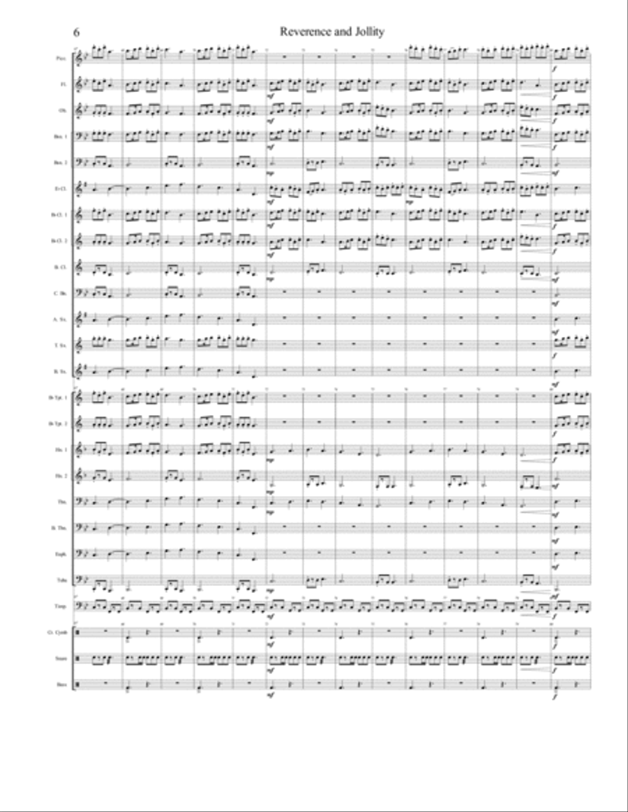 Reverence and Jollity Reverence and Jollity Concert Band scores gallery preview page 6