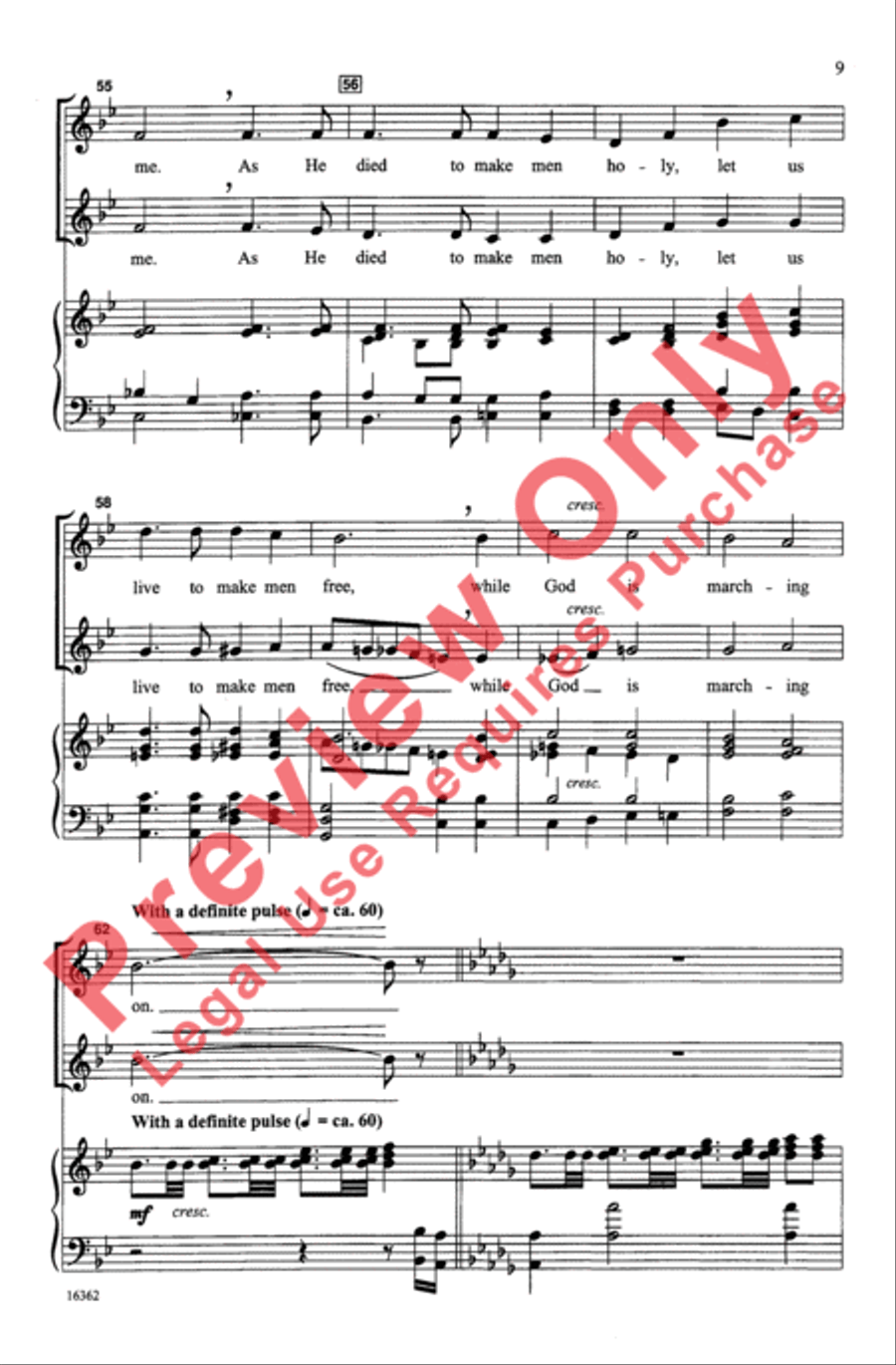 Battle Hymn of the Republic 2-Part scores gallery preview page 9