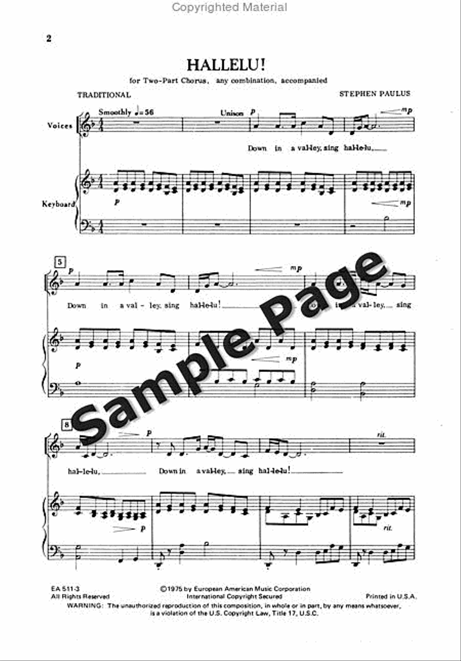 Hallelu Ssa SSA scores gallery preview page 3