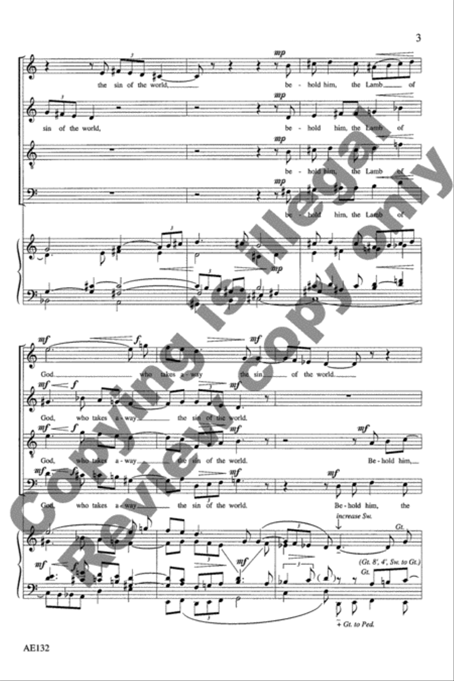 Behold, the Lamb of God 4-Part scores gallery preview page 5