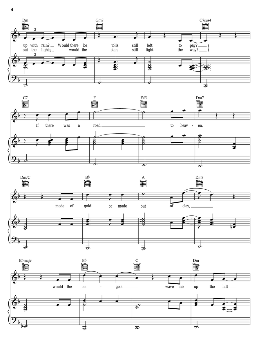 Road To Heaven Road To Heaven Piano, Vocal, Guitar scores gallery preview page 4