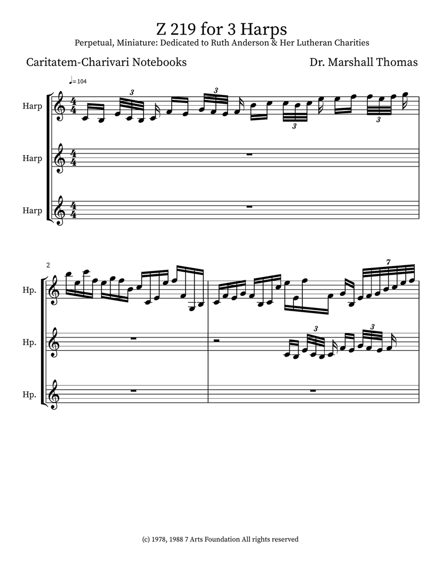 Z 219 for 3 Harps Harmonica scores gallery preview page 1