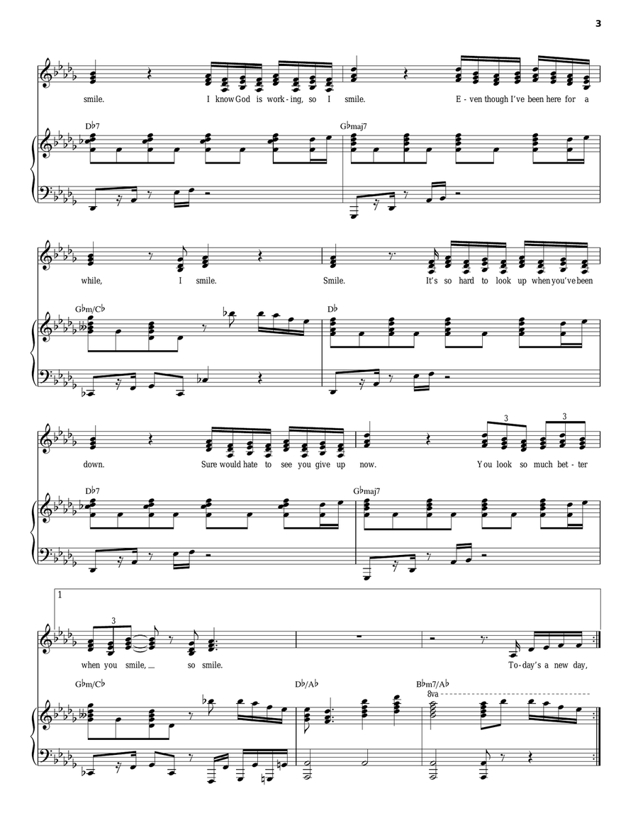I Smile Piano, Vocal, Guitar scores gallery preview page 3