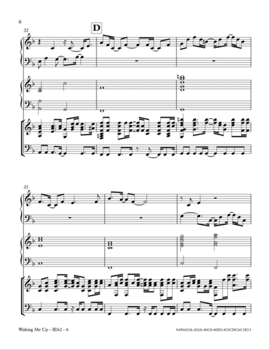Waking Me Up Waking Me Up Small Ensemble scores gallery preview page 6