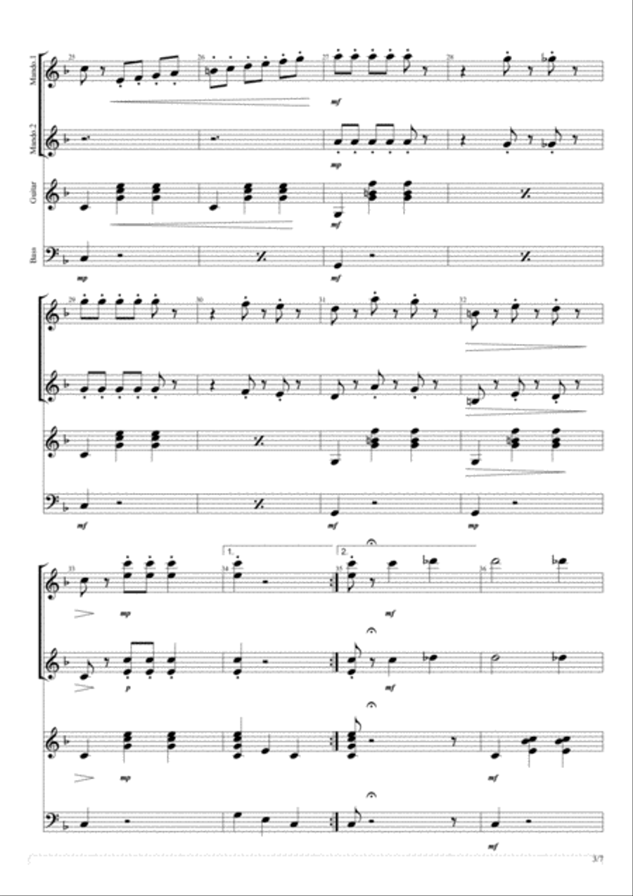 Valzer in fa maggiore (Gran valzer brillante) Small Ensemble scores gallery preview page 3