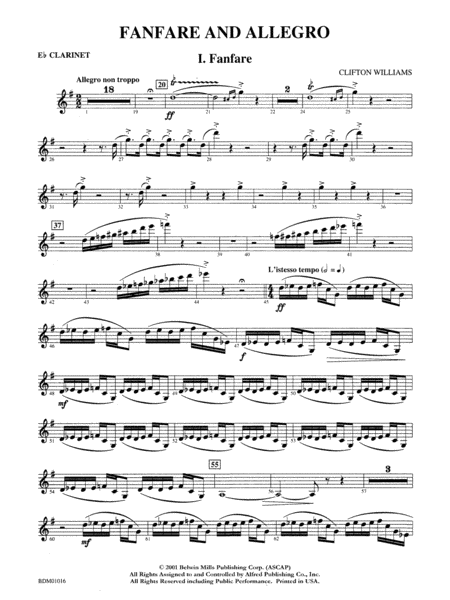 Fanfare and Allegro: E-flat Soprano Clarinet