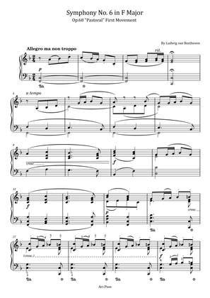 Beethoven/Liszt Symphony No.6 'Pastoral' Op.68 First Movement For Piano Solo Original With Fingered