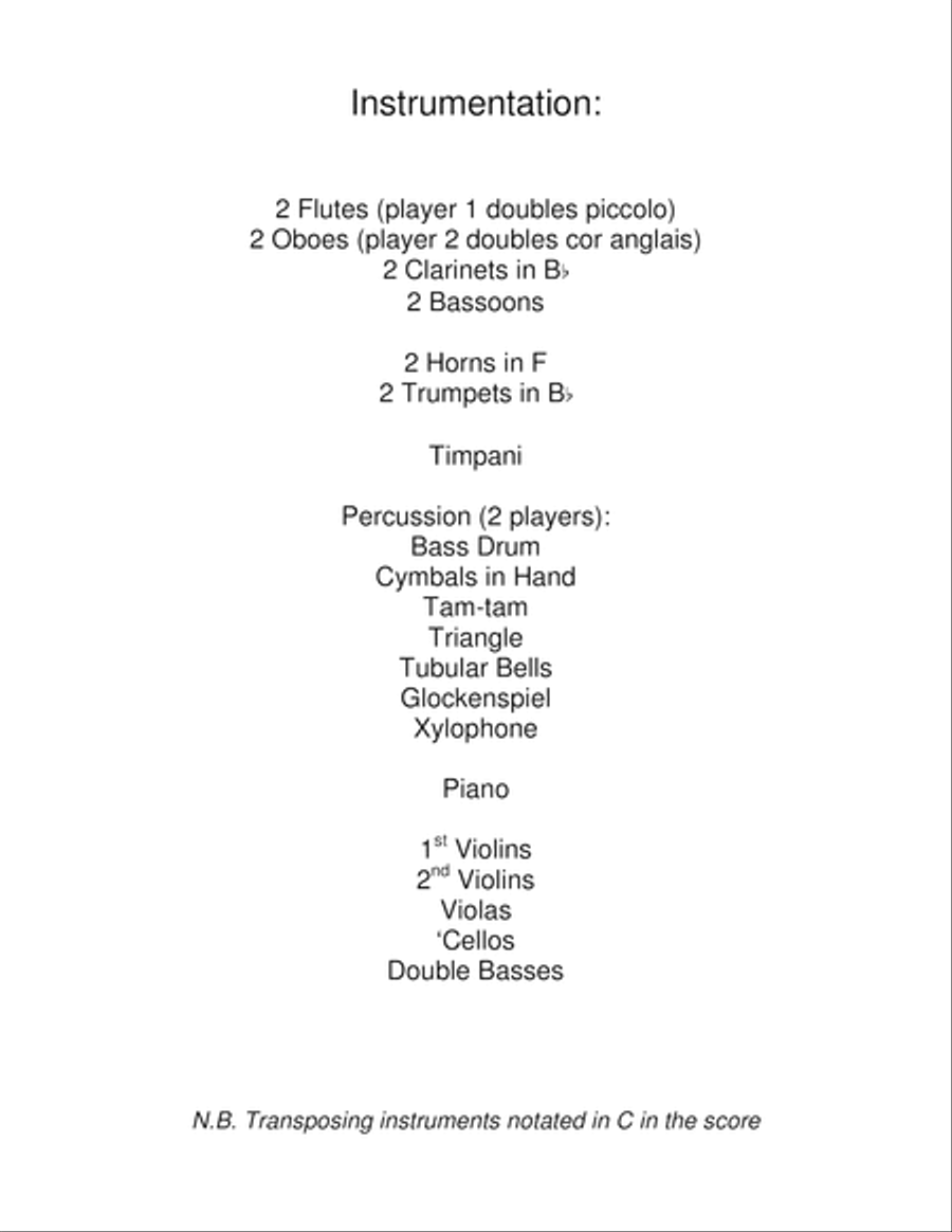 Symphony for Chamber Orchestra (instrumental parts) Chamber Orchestra scores gallery preview page 3