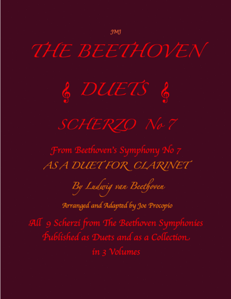 The Beethoven Duets For Clarinet Volume 3 Scherzi 7, 8 and 9 image number null
