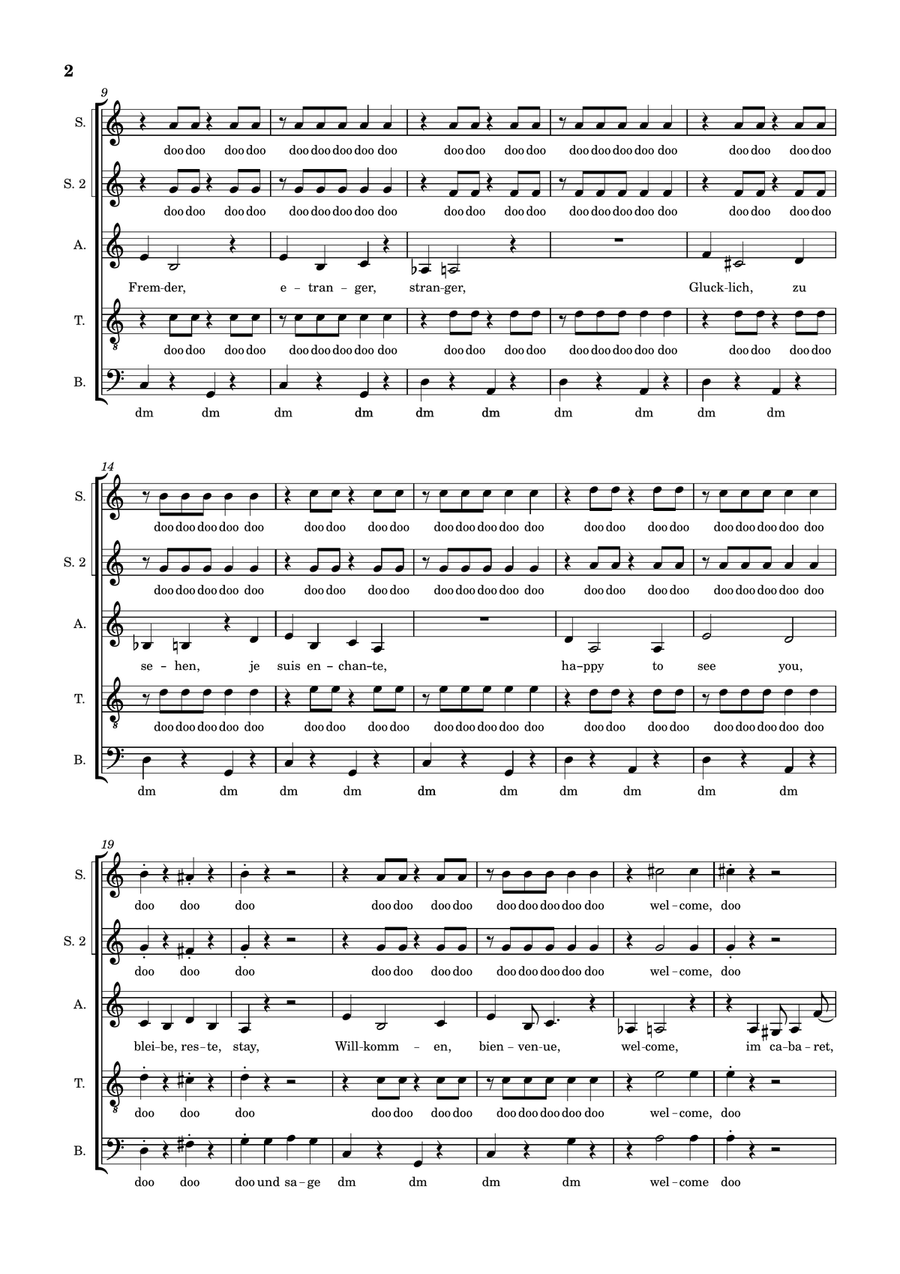 Willkommen 4-Part scores gallery preview page 2
