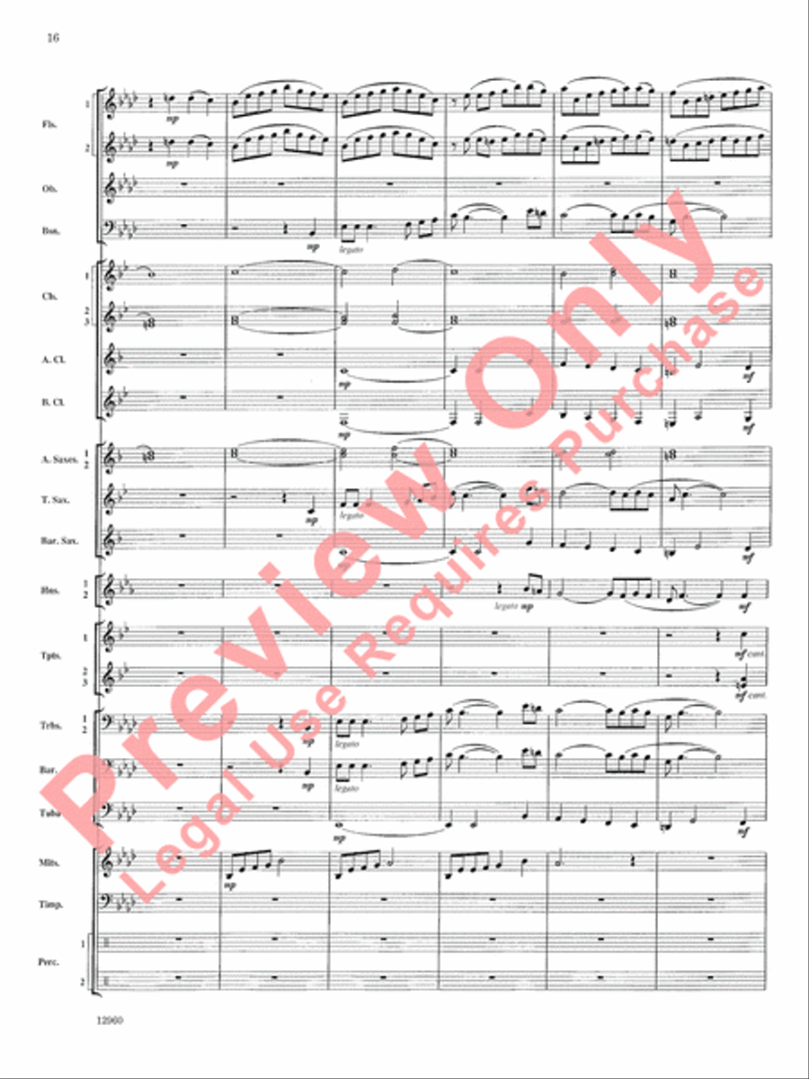 Sailing Songs Concert Band scores gallery preview page 17