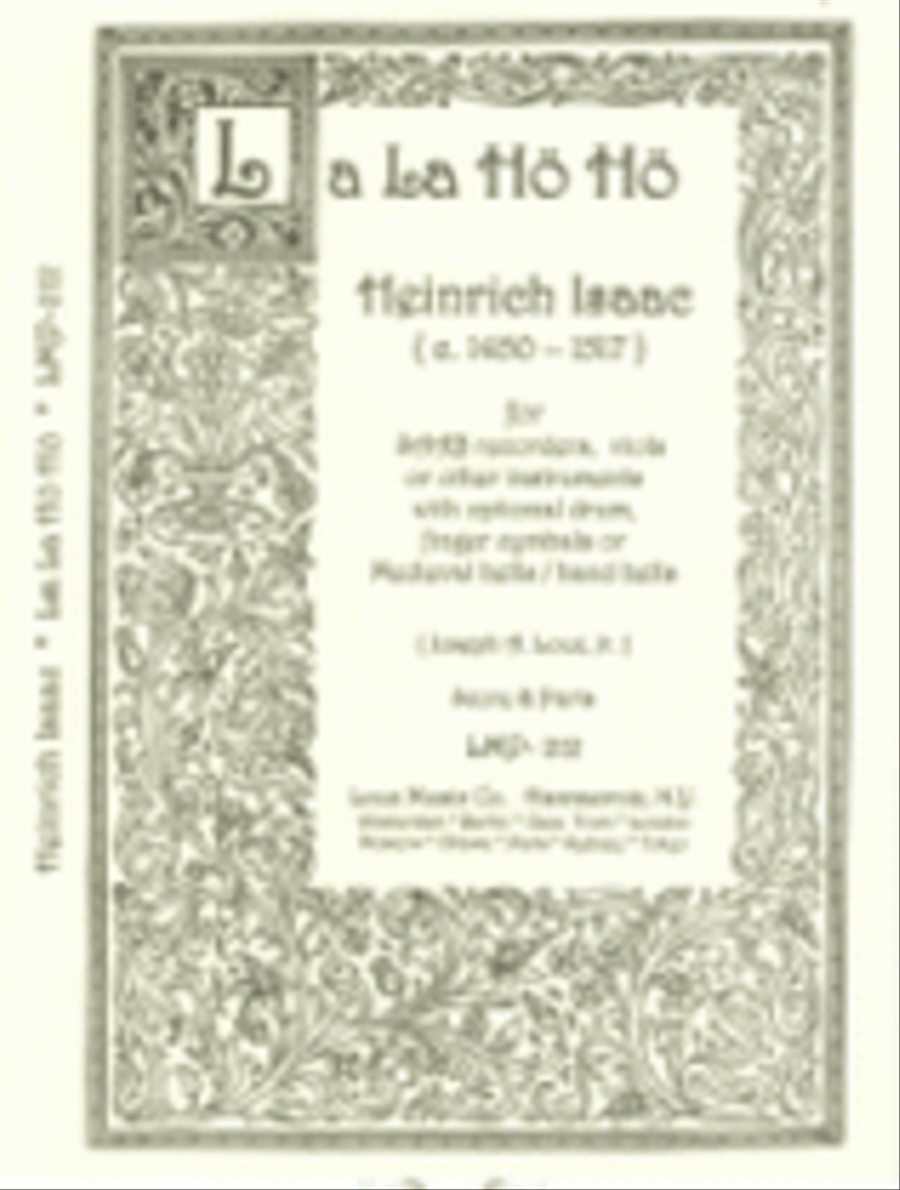 La La Ho Ho La La Ho Ho Recorder scores gallery preview page 1