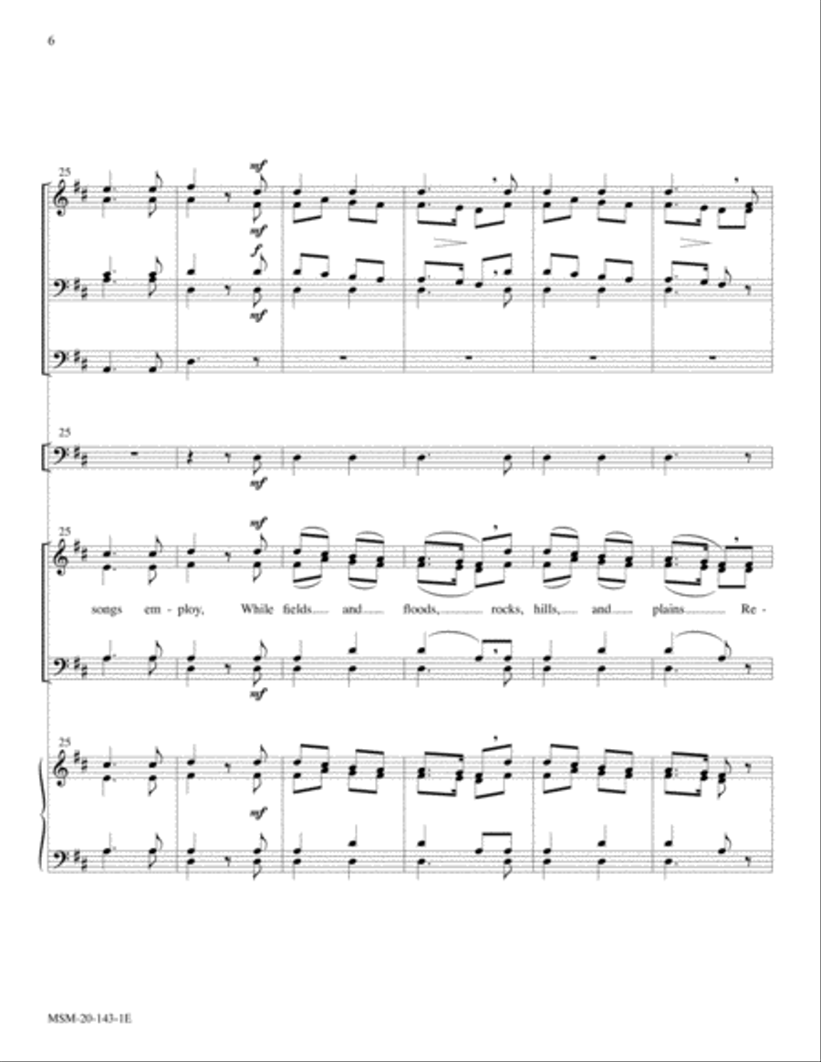 Joy to the World (Antioch) 4-Part scores gallery preview page 6