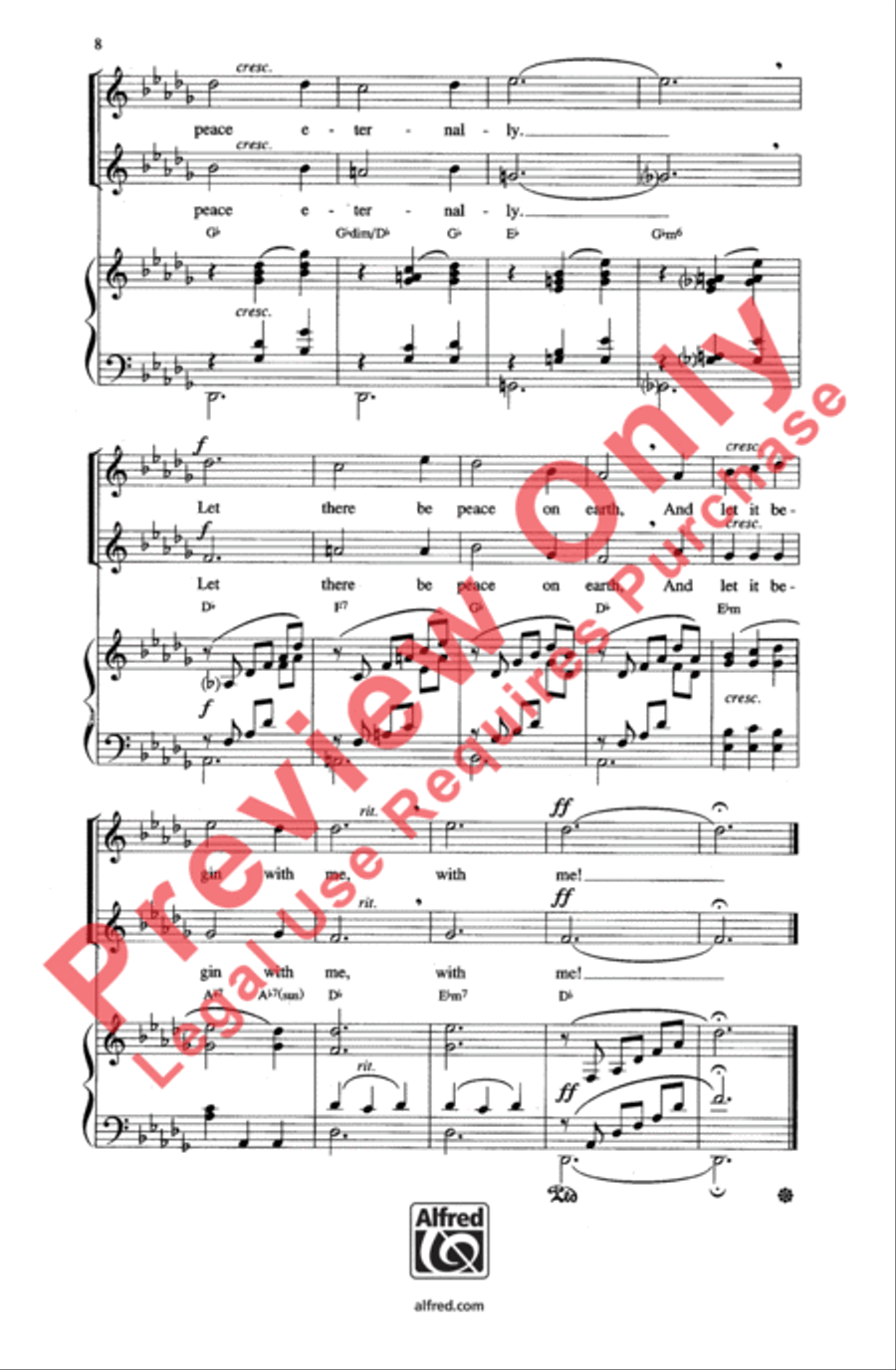 Let There Be Peace on Earth 2-Part scores gallery preview page 8